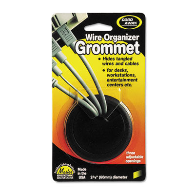 Cord Away® Grommet, Adjustable, 2.38" Diameter, Black - OrdermeInc