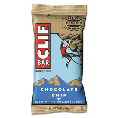 CLIF BAR & COMPANY Energy Bar, Chocolate Chip, 2.4 oz, 12/Box - OrdermeInc