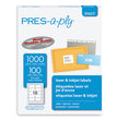 AVERY PRODUCTS CORPORATION Labels, Laser Printers, 2 x 4, White, 10/Sheet, 100 Sheets/Box