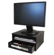 Midnight Black Collection Monitor Riser, 13" x 13" x 6.5", Black, Supports 50 lbs OrdermeInc OrdermeInc