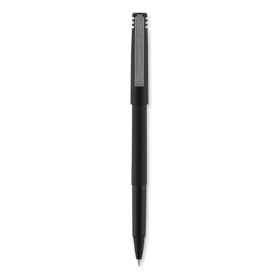 uniball® Roller Ball Pen, Stick, Fine 0.7 mm, Black Ink, Black Barrel, Dozen OrdermeInc OrdermeInc