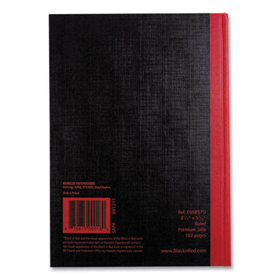 Black n' Red™ Hardcover Casebound Notebooks, SCRIBZEE Compatible, 1-Subject, Wide/Legal Rule, Black Cover, (96) 8.25 x 5.63 Sheets OrdermeInc OrdermeInc