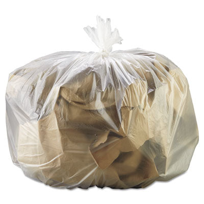 High Density Can Liners, 33 gal, 13 mic, 33" x 39", Natural, 25 Bags/Roll, 10 Rolls/Carton OrdermeInc OrdermeInc