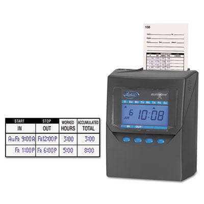 7500E Totalizing Time Recorder, LCD Display, Charcoal OrdermeInc OrdermeInc