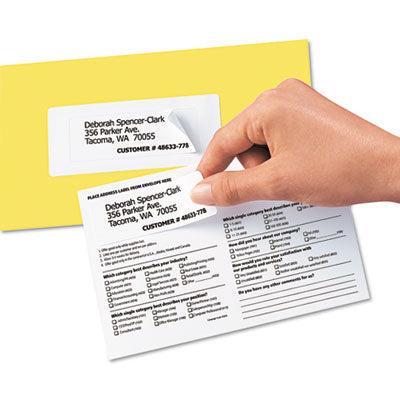 Send and Reply Piggyback Labels, Inkjet/Laser Printers, 1.63 x 4, White, 12/Sheet, 20 Sheets/Pack OrdermeInc OrdermeInc