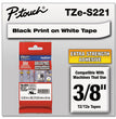 TZe Extra-Strength Adhesive Laminated Labeling Tape, 0.35" x 26.2 ft, Black on White OrdermeInc OrdermeInc