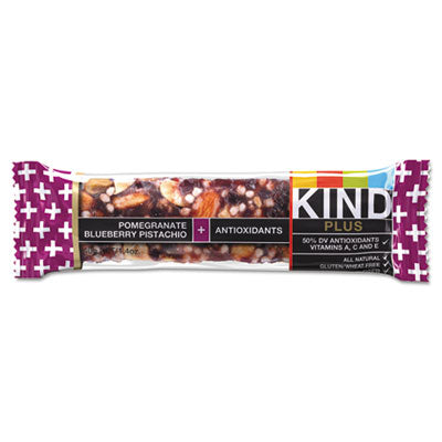 KIND LLC Plus Nutrition Boost Bar, Pom. Blueberry Pistachio/Antioxidants, 1.4 oz, 12/Box - OrdermeInc