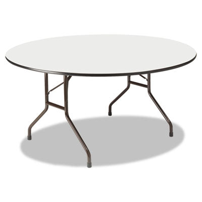 OfficeWorks Wood Folding Table, Round, 60" x 29", Gray Top, Charcoal Base OrdermeInc OrdermeInc