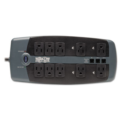 Tripp Lite Protect It! Surge Protector, 10 AC Outlets, 8 ft Cord, 2,395 J, Black OrdermeInc OrdermeInc