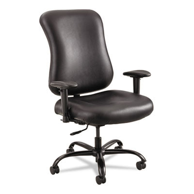 Optimus High Back Big and Tall Chair, Vinyl, Supports Up to 400 lb, 19" to 22" Seat Height, Black OrdermeInc OrdermeInc