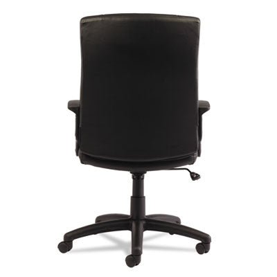 Alera YR Series Executive High-Back Swivel/Tilt Bonded Leather Chair, Supports 275 lb, 17.71" to 21.65" Seat Height, Black OrdermeInc OrdermeInc