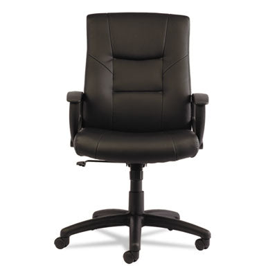 Alera YR Series Executive High-Back Swivel/Tilt Bonded Leather Chair, Supports 275 lb, 17.71" to 21.65" Seat Height, Black OrdermeInc OrdermeInc