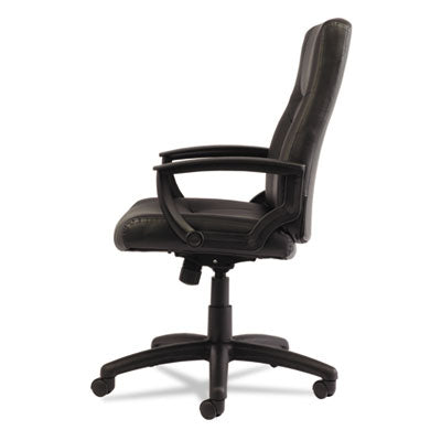 Alera YR Series Executive High-Back Swivel/Tilt Bonded Leather Chair, Supports 275 lb, 17.71" to 21.65" Seat Height, Black OrdermeInc OrdermeInc
