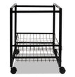 ADVANTUS CORPORATION Mobile File Cart with Sliding Baskets, Metal, 2 Drawers, 1 Bin, 12.88" x 15" x 21.13", Black