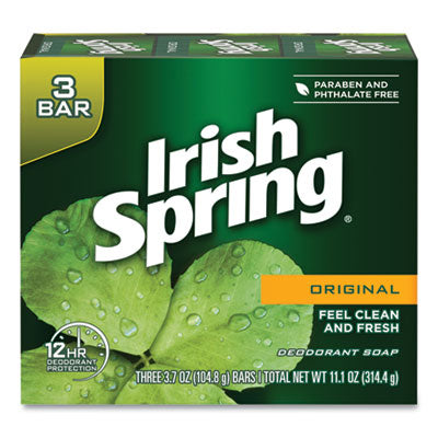 Irish Spring® Bar Soap, Clean Fresh Scent, 3.75 oz, 3 Bars/Pack, 18 Packs/Carton - OrdermeInc