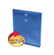 Smead™ Poly String and Button Interoffice Envelopes, Open-End (Vertical), 9.75 x 11.63, Transparent Blue, 5/Pack - OrdermeInc