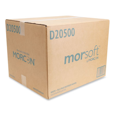 Morcon Tissue Morsoft Dispenser Napkins, 1-Ply, 6 x 13, White, 500/Pack, 20 Packs/Carton - OrdermeInc