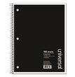 Universal® Wirebound Notebook, 1-Subject, Medium/College Rule, Black Cover, (100) 11 x 8.5 Sheets - OrdermeInc
