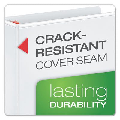 Cardinal® XtraLife ClearVue Non-Stick Locking Slant-D Ring Binder, 3 Rings, 2" Capacity, 11 x 8.5, White - OrdermeInc