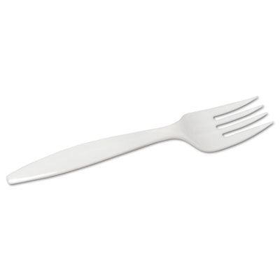 Dixie® Mediumweight Polypropylene Cutlery, Fork, White, 1,000/Carton OrdermeInc OrdermeInc