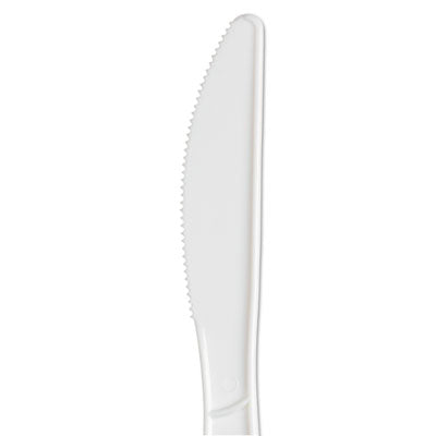 SmartStock Plastic Cutlery Refill, Knife, 6.3", Series-B Mediumweight, White, 40/Pack, 24 Packs/Carton OrdermeInc OrdermeInc