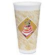Cafe G Foam Hot/Cold Cups, 20 oz, Brown/Red/White, 500/Carton OrdermeInc OrdermeInc