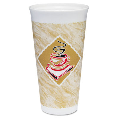 Cafe G Foam Hot/Cold Cups, 20 oz, Brown/Red/White, 500/Carton OrdermeInc OrdermeInc