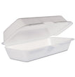 DART Foam Hinged Lid Container, Hot Dog Container, 3.8 x 7.1 x 2.3, White,125/Bag, 4 Bags/Carton - OrdermeInc