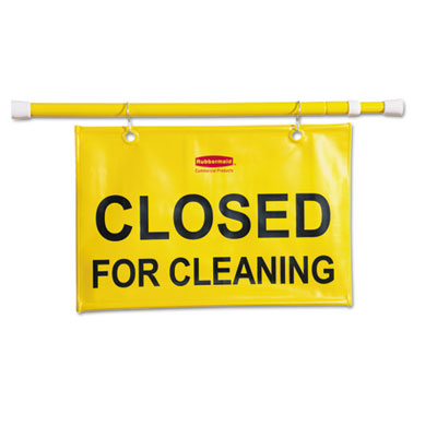 RUBBERMAID COMMERCIAL PROD. Site Safety Hanging Sign, 50 x 1 x 13, Yellow - OrdermeInc