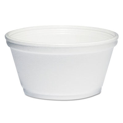 DART Foam Container, Extra Squat, 8 oz, White, 1,000/Carton - OrdermeInc