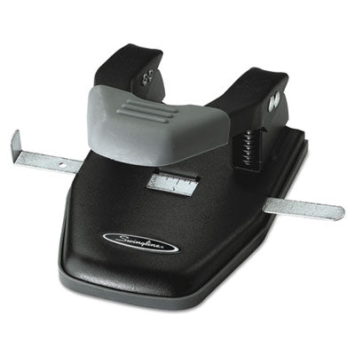 28-Sheet Comfort Handle Steel Two-Hole Punch, 1/4" Holes, Black/Gray OrdermeInc OrdermeInc