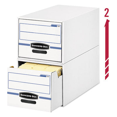 FELLOWES MFG. CO. STOR/DRAWER Basic Space-Savings Storage Drawers, Letter Files, 14" x 25.5" x 11.5", White/Blue, 6/Carton - OrdermeInc