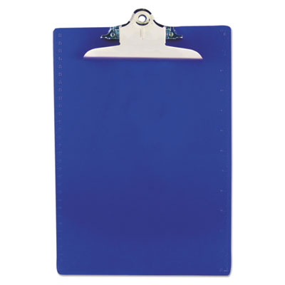 Recycled Plastic Clipboard with Ruler Edge, 1" Clip Capacity, Holds 8.5 x 11 Sheets, Blue OrdermeInc OrdermeInc