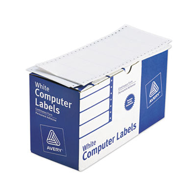 AVERY PRODUCTS CORPORATION Dot Matrix Printer Mailing Labels, Pin-Fed Printers, 1.94 x 4, White, 5,000/Box