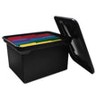 ADVANTUS CORPORATION File Tote with Lid, Letter/Legal Files, 14.25" x 18" x 10.88", Black