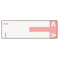 Smead™ AlphaZ Color-Coded First Letter Combo Alpha Labels, I/V, 1.16 x 3.63, Pink/White, 5/Sheet, 20 Sheets/Pack - OrdermeInc