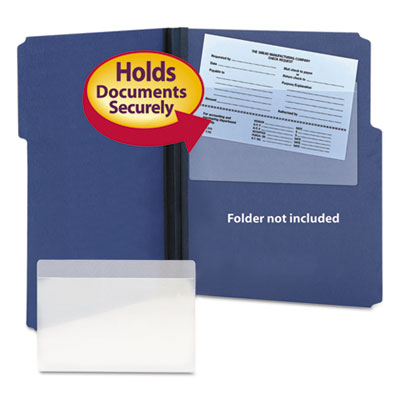 Self-Adhesive Poly Pockets, Top Load, 9 x 5.56, Clear, 100/Box - OrdermeInc