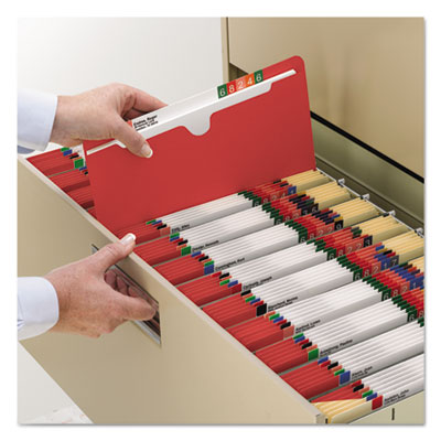 Colored File Jackets with Reinforced Double-Ply Tab, Straight Tab, Letter Size, Red, 100/Box OrdermeInc OrdermeInc