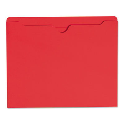 Colored File Jackets with Reinforced Double-Ply Tab, Straight Tab, Letter Size, Red, 100/Box OrdermeInc OrdermeInc