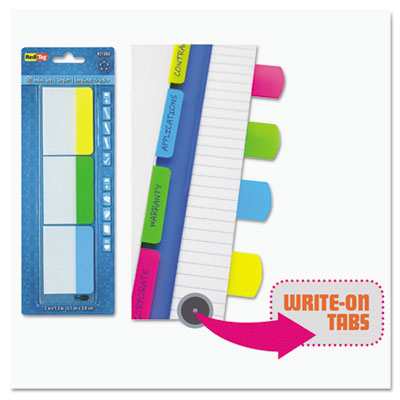 Write-On Index Tabs, 1/5-Cut, Assorted Colors, 2" Wide, 48/Pack OrdermeInc OrdermeInc