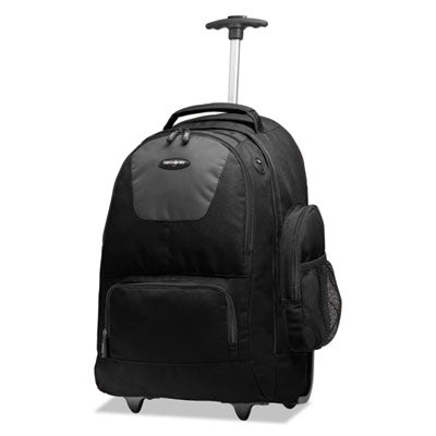 Rolling Backpack, Fits Devices Up to 15.6", Polyester, 14 x 8 x 21, Black/Charcoal OrdermeInc OrdermeInc