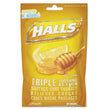 Triple Action Cough Drops, Honey-Lemon, 30/Bag, 12 Bags/Box OrdermeInc OrdermeInc