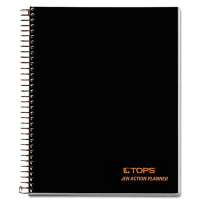 TOPS™ JEN Action Planner, 1-Subject, Narrow Rule, Black Cover, (84) 8.5 x 6.75 Sheets OrdermeInc OrdermeInc