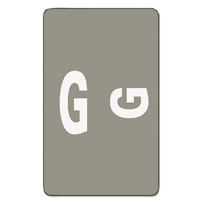 Smead™ AlphaZ Color-Coded Second Letter Alphabetical Labels, G, 1 x 1.63, Gray, 10/Sheet, 10 Sheets/Pack - OrdermeInc