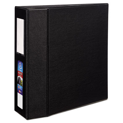 Heavy-Duty Non-View Binder with DuraHinge, Three Locking One Touch EZD Rings and Spine Label, 4" Capacity, 11 x 8.5, Black OrdermeInc OrdermeInc