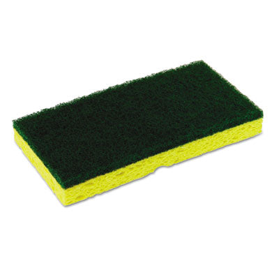 Medium-Duty Sponge N' Scrubber, 3.38 x 6.25, 0.88" Thick, Yellow/Green, 3/Pack, 8 Packs/Carton OrdermeInc OrdermeInc