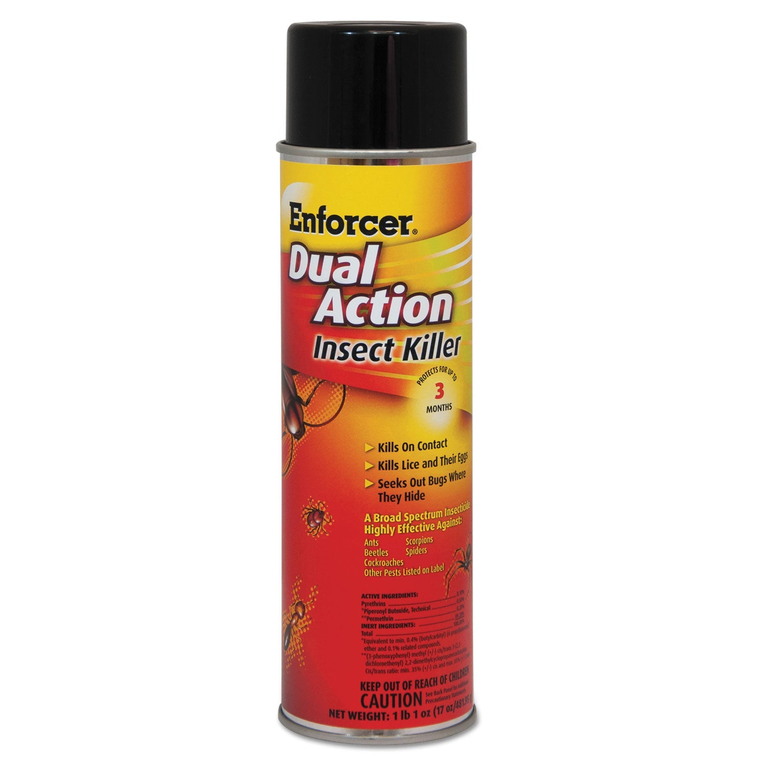 Dual Action Insect Killer, For Flying/Crawling Insects, 17 oz Aerosol ...