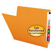 Smead™ Shelf-Master Reinforced End Tab Colored Folders, Straight Tabs, Letter Size, 0.75" Expansion, Orange, 100/Box OrdermeInc OrdermeInc