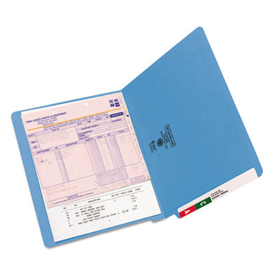 Smead™ Shelf-Master Reinforced End Tab Colored Folders, Straight Tabs, Letter Size, 0.75" Expansion, Blue, 100/Box OrdermeInc OrdermeInc