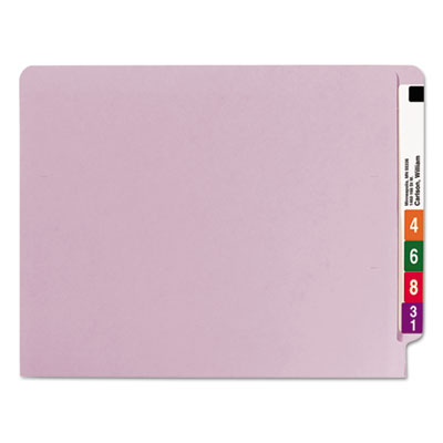 Smead™ Shelf-Master Reinforced End Tab Colored Folders, Straight Tabs, Letter Size, 0.75" Expansion, Lavender, 100/Box OrdermeInc OrdermeInc